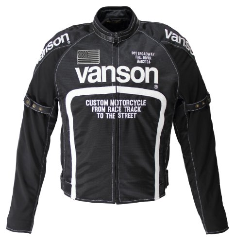 Amazon | VANSON(バンソン) メッシュジャケット BLACK/WHITE M